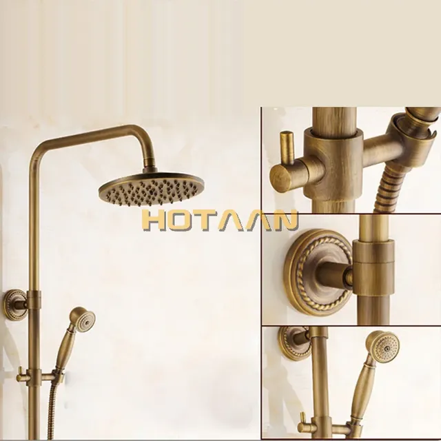 HOSurface-Ensemble de douche à effet pluie en laiton… – vue 2
