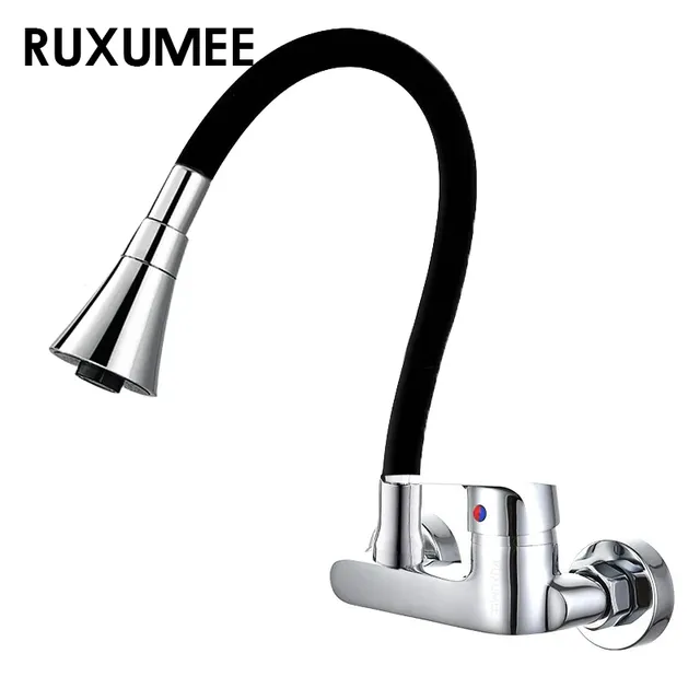 Robinet de cuisine mural Flexible rotatif à 360 degrés – vue 4