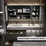 Meuble vasque suspendu contemporain armoire miroir… – vue 3