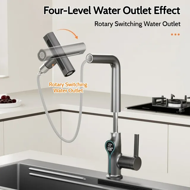 Robinet de cuisine gris – vue 5