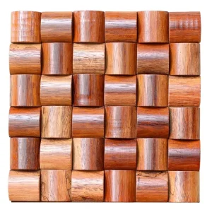 Panneaux muraux décoratifs en mosaïque de bois, panneaux de diffusion d&rsquo;insonorisation incurvés en bois massif, décoration murale pour Restaurant, magasin d&rsquo;art