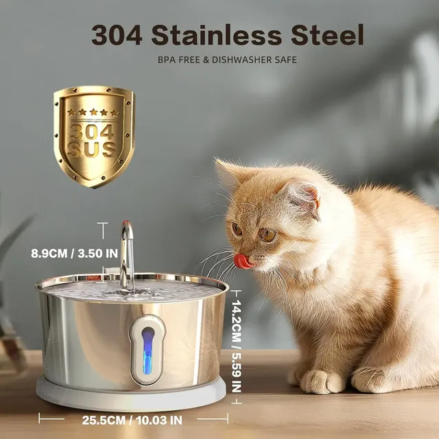 Fontaine à eau sans fil à piles pour chat et chien – vue 4