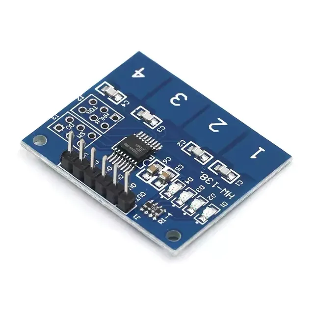 Module tactile capacitif quatre canaux TTP224 voyants… – vue 3