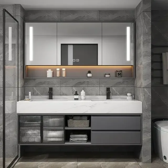 Vanité de salle de bain armoire de salle de bain moderne… – vue 2