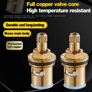 Cartouche de robinet de cuisine de bain en acier inoxydable 304, pièce de rechange, tige de Valve en céramique, robinet d&rsquo;eau chaude et froide