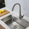 Mitigeur cuisine bec haut cygne inoxydable brossé or… – vue 2
