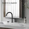 Robinet de lavabo noir mat à 2 trous – vue 5
