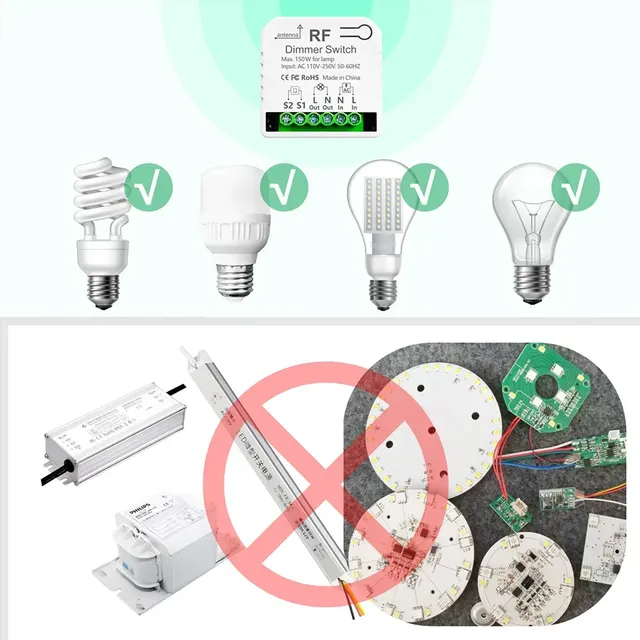 Variateur de lumière sans fil avec télécommandes – vue 4