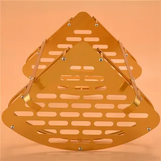 Étagère murale dorée pour salle de bain