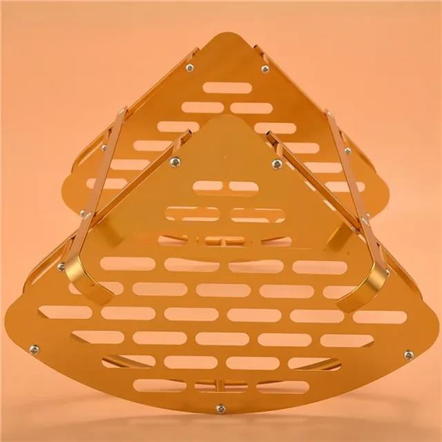 Étagère murale dorée pour salle de bain