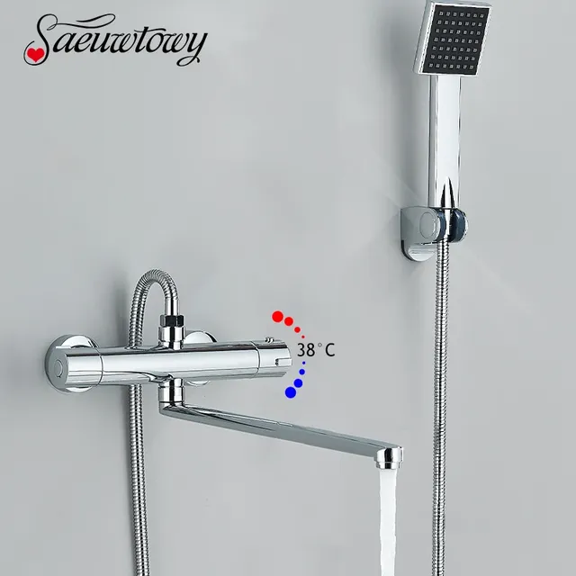 Mitigeur thermostatique robinet baignoire douche mural… – vue 2