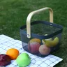 Panier maillé métallique rectangulaire aéré bord rigide… – vue 6
