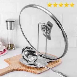 Support rangement casseroles poêles couvercles acier inoxydable chromé…
