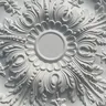 Rosace plafond ronde baroque acanthe volutes relief… – vue 3