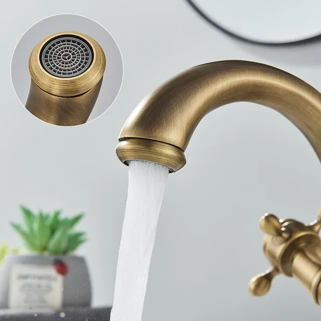 Senlesen Robinet Antique Robinet de lavabo de salle de… – vue 5