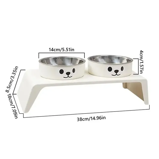 Double bols bol d'eau de nourriture pour chat… – vue 6