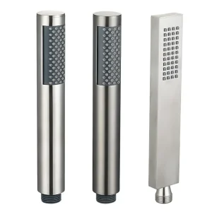 Douche à main carrée haute pression en acier inoxydable 304, pomme de douche, accessoires de salle de bains, douchette ronde pour salle de bains Douche à main carrée haute pression en acier inoxydable 304, pomme de douche, accessoires de salle de bains, douchette ronde pour salle de bains