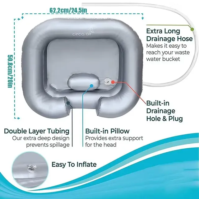 Bassin lavage cheveux gonflable portable ergonomique… – vue 6