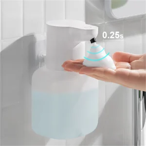 Distributeur automatique de savon liquide à capteur intelligent, chargement USB, distributeur automatique de mousse, de désinfectant pour les mains, sans contact Distributeur automatique de savon liquide à capteur intelligent, chargement USB, distributeur automatique de mousse, de désinfectant pour les mains, sans contact