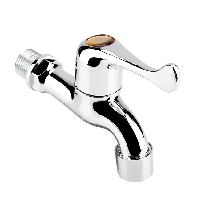 Robinet machine laver mural chromé plastique bec unique… – vue 7