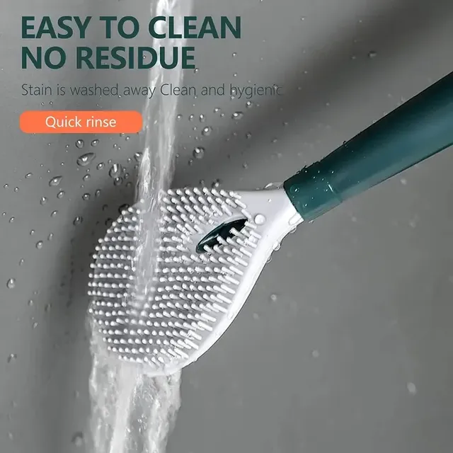 Brosse WC murale silicone picots manche ergonomique… – vue 3