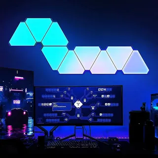 Veilleuse LED triangulaire pour décoration de chambre à coucher