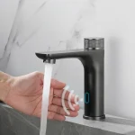 Bassin d&rsquo;Eau Chaude et Froide en Acier Inoxydable 304 avec Capteur Infrarouge, pour Évier