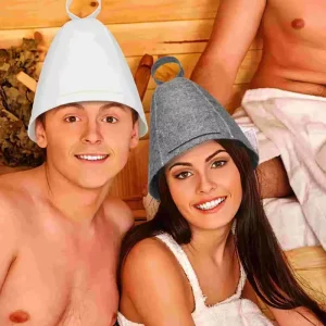 Sauna Anti-chaleur Sauna chapeau épaissir laine feutre bonnet de douche cheveux Turban rapidement serviette séchage serviette chapeaux Sauna salle de bain accessoires