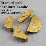 Foy pour meubles en alliage d&rsquo;aluminium et cuivre, MELCloset, porte HOCabinet, poignée d&rsquo;armoire, semi-circulaire