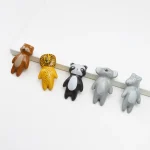 Boutons d&rsquo;armoire de chambre d&rsquo;enfant, animaux de dessin animé, boutons de tiroir de cuisine en céramique, poignées de meubles mignonnes, décorations de garde-robe de commode