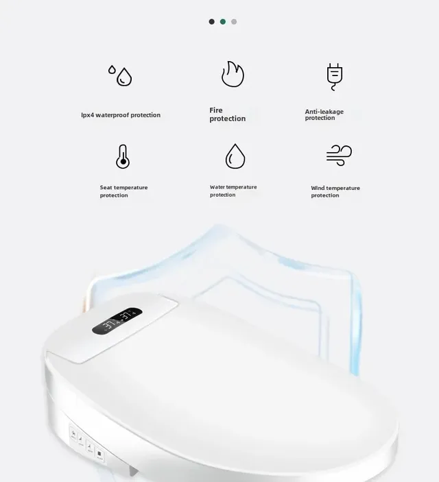 Couvercle siège WC intelligent télécommande chauffage… – vue 6