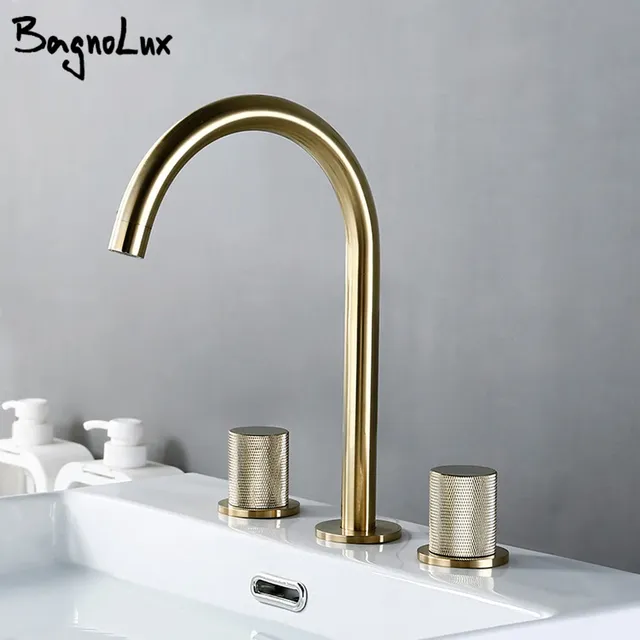 Robinet de lavabo en or brossé – vue 2