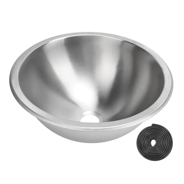 Évier rond de camping-car en acier inoxydable 304