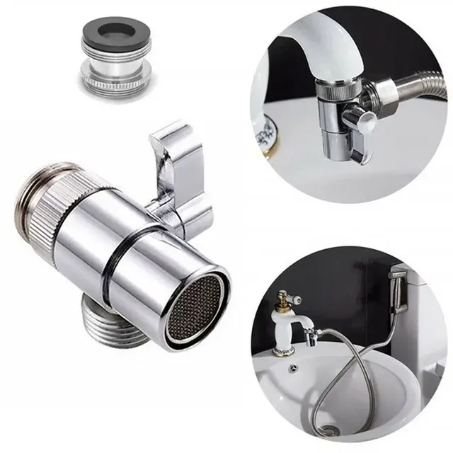 Connecteur de robinet d'eau à deux voies pour toilettes – vue 5
