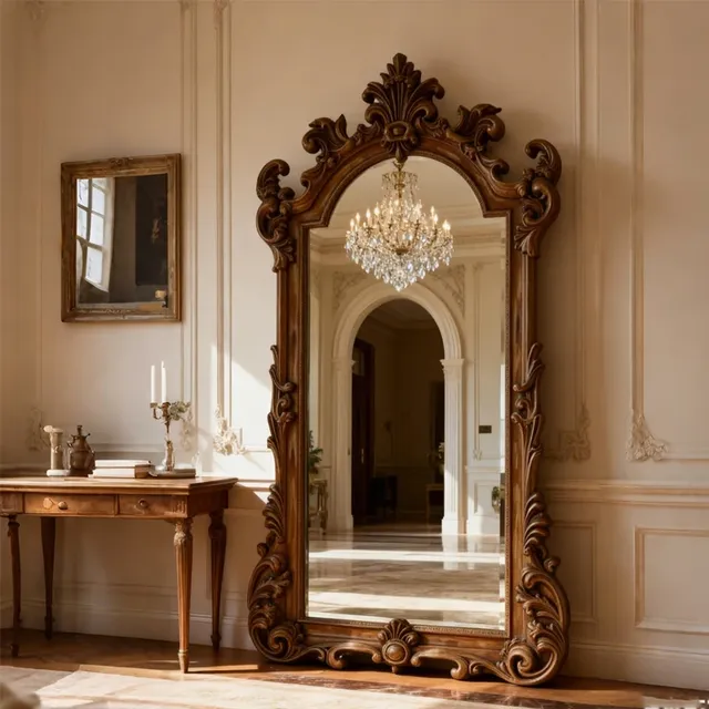 Miroir de maquillage léger de style français de luxe – vue 3