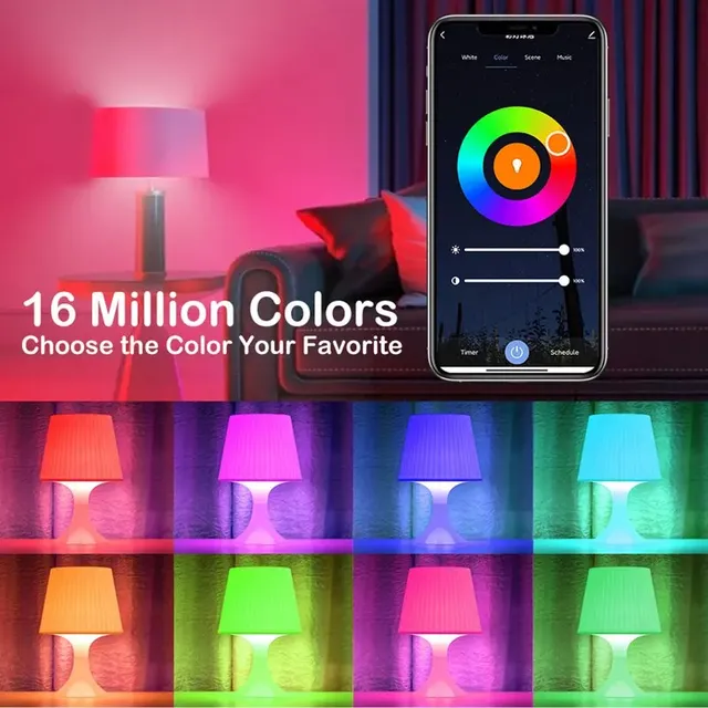 Ampoule LED RGB E27 12W enceinte Bluetooth multicolore… – vue 2