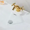 POIQIHY robinet de Bidet doré double poignées eau salle… – vue 4