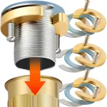 Bouchon d&rsquo;écrou Anti-desserrage pour robinet, Kit de fixation de robinet de Type C, outils de lavabo, fixation de cuisine, pièces de fixation de rondelle