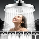 Pommeau de douche pressurisé de 18CM, 5 Modes, grande pomme de douche à effet de pluie, ensemble d&rsquo;accessoires de salle de bains