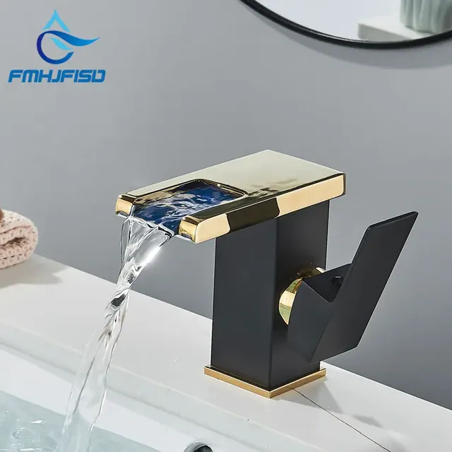 FMHJFISD robinet de lavabo de salle de bains LED cascade… – vue 2