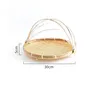Panier bambou tressé pliable couvercle moustiquaire… – vue 4