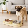 Double bol Simple en acier inoxydable pour animaux de… – vue 1