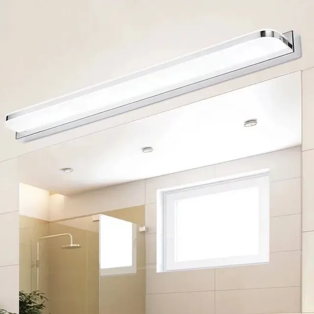 Applique murale led miroir rectangulaire chrome poli…