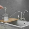 Robinet d'évier de cuisine avec filtre tactile en laiton – vue 3