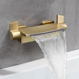 Robinet de baignoire en or brossé