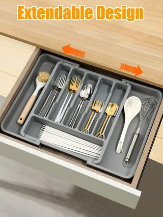 Organisateur tiroir cuisine extensible réglable compartiments…