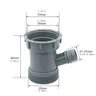 Adaptateur bifurcation tuyau vidange évier crépine… – vue 3