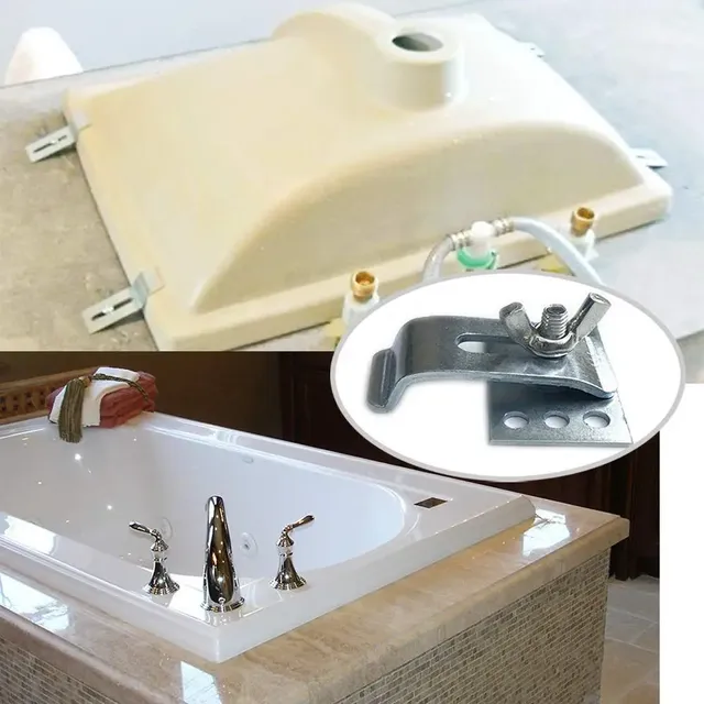 Kit clips évier acier inoxydable argent paquet dix sous… – vue 3