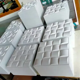 30x30 cm panneau mural 3D géométrique solide 3d pierre brique salon TV…