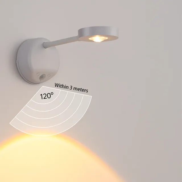 Lampe murale sans fil avec détecteur de mouvement – vue 3